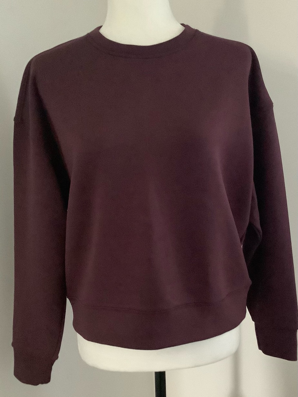 NEW Lazypants Women's Crewneck Pullover Sweater in Deep Plum Sz.S